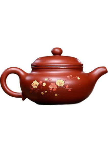 Mor Kil Çayemli El Yapımı Erik Çiçeği Desen Çay Potu Güzellik Su Isıtıcısı Çin Dahongpao Teaware Çay Seti Hediyeler | Çaydanlıklar (Yurt Dışından)