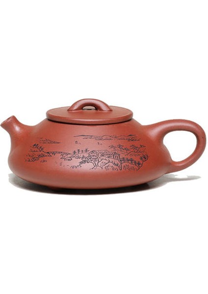 Ton Kepçe Çay Potu El Boyalı Peyzaj Mor Kil Çaydanlıklar Su Isıtıcısı Çince El Yapımı Çay Seti 200ML | Çaydanlıklar (Yurt Dışından)