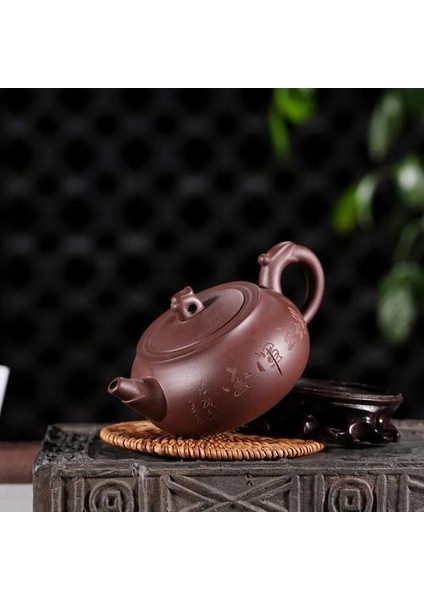 Çaydanlık Mor Kil Pot El Oyma Ejderha Kolu Çay Potu Zisha Su Isıtıcısı Teaset Çay Töreni Çay Aksesuarları Kung Fu Çay Seti | Çaydanlıklar (Yurt Dışından) fiyatları