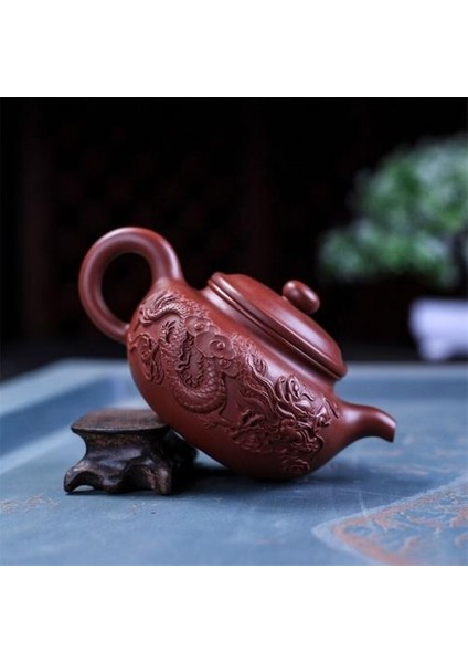 Kil Kabartmalı Ejderha Çaydanlık Yaratıcı El Yapımı Kung Fu Su Isıtıcısı Retro Ofis Çaydanlık Hediye Çin Teaware | Çaydanlıklar (Yurt Dışından) fırsatları
