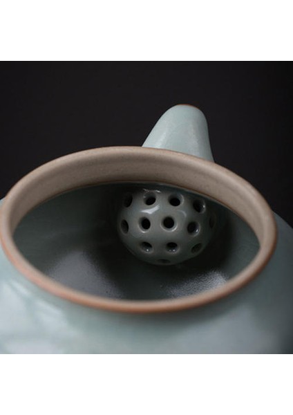 225ML Ru Fırın Çömlek Çaydanlık Kişisel El Yapımı Seramik Top Delik Filtre Demlik Tieguanyin Teaware Çay Makinesi | Çaydanlıklar (Yurt Dışından) fırsatları