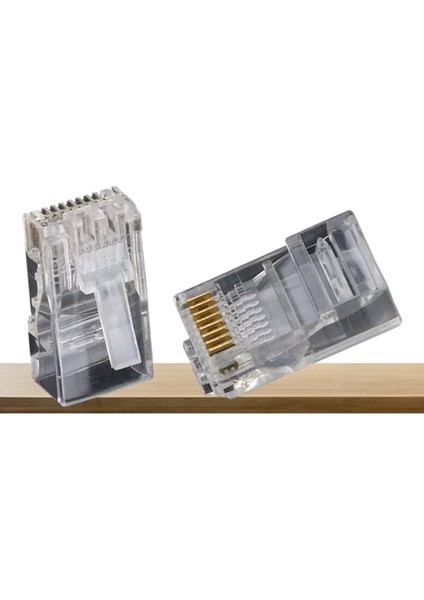 Jack Network Konnektör RJ45 Cat5 Ethernet Uç Jak 10 Adet