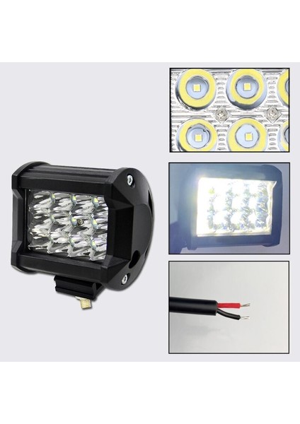 NKT GROUP Off Road Spot Delici 12 LED 5 Farklı Fonksiyonlu Su Geçirmez 3 Sıra