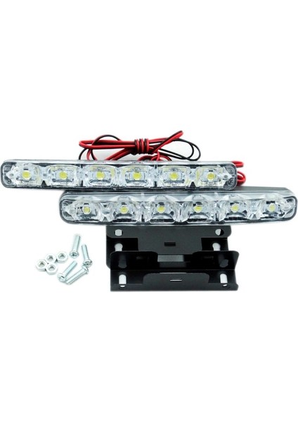 NKT GROUP Nktgroup Drl Gündüz Far Ledi 6 LED 18W Su Geçirmez Tek Renk 2 Adet