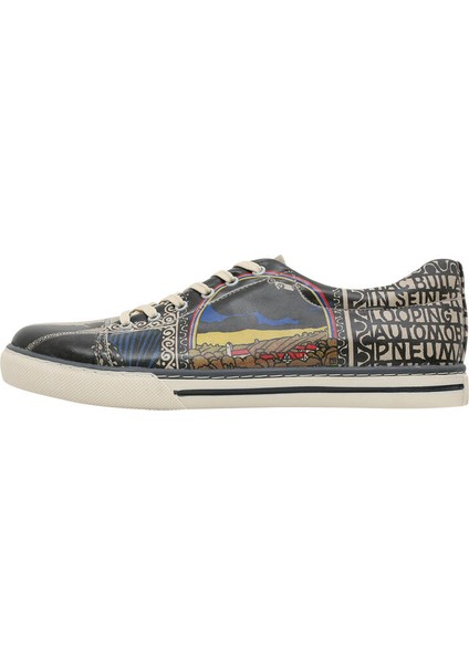 Erkek Vegan Deri Siyah Sneakers - Variete Nummer 11 Tasarım
