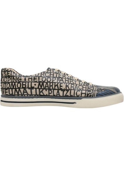 Erkek Vegan Deri Siyah Sneakers - Variete Nummer 11 Tasarım