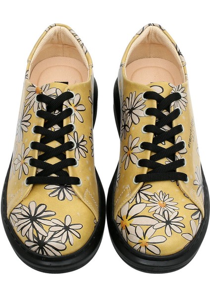 Kadın Vegan Deri Sarı Sneakers - Everything will be Okay Tasarım fiyatları