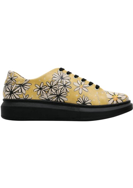 Kadın Vegan Deri Sarı Sneakers - Everything will be Okay Tasarım fırsatları