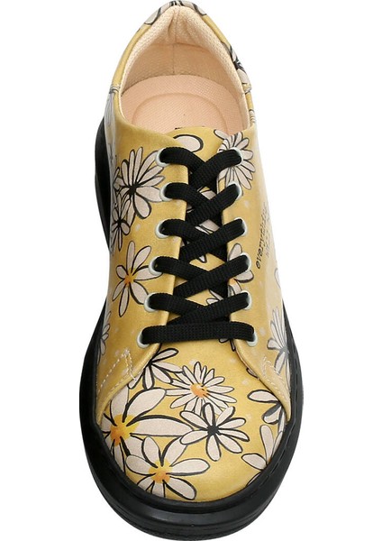 Kadın Vegan Deri Sarı Sneakers - Everything will be Okay Tasarım indirimleri