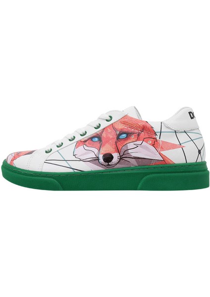 Kadın Vegan Deri Beyaz Sneakers - Red Fox Tasarım