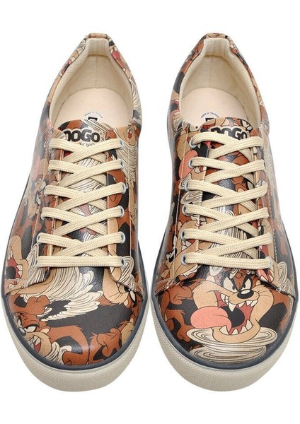 Erkek Vegan Deri Kahverengi Sneakers - Warner Bros Taz in Taz Tasarım fiyatları