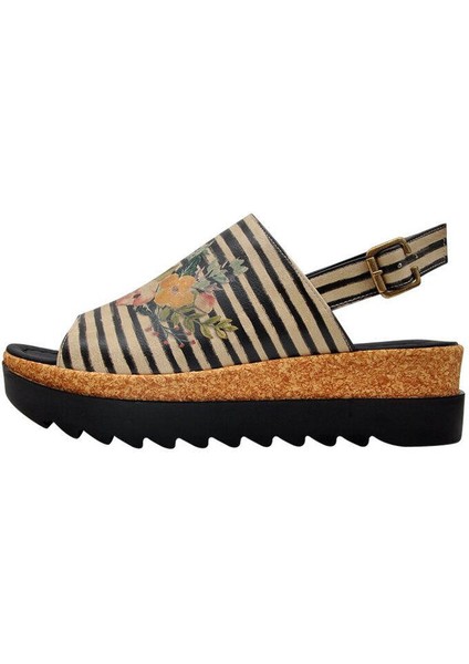 Kadın Vegan Deri Bej Kalın Taban Sandalet - Dreamer Tasarım modelleri