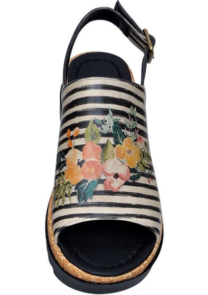 Kadın Vegan Deri Bej Kalın Taban Sandalet - Dreamer Tasarım indirimleri