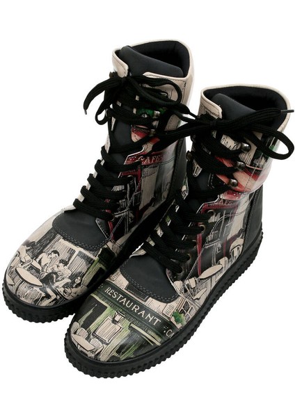 Kadın Vegan Deri Siyah Uzun Bot - La Vie Parisienne Tasarım