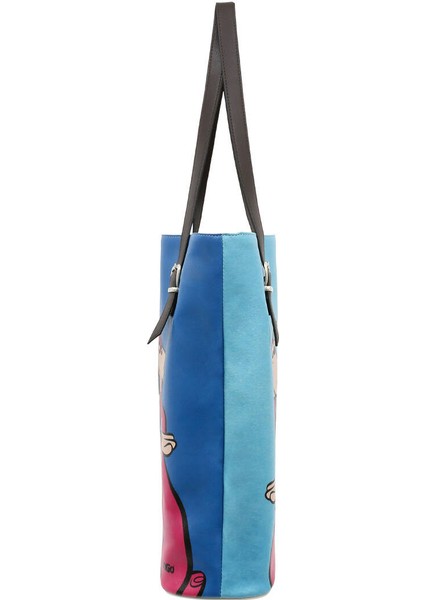 Kadın Vegan Deri Mavi Omuz Çantası - Warner Bros Family Rocks Tasarım fiyatları