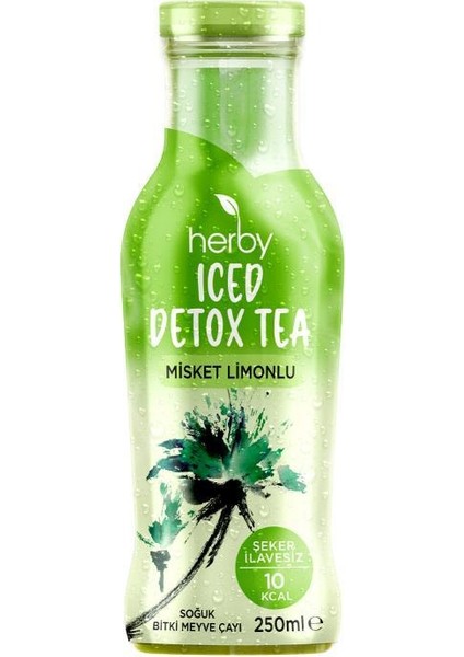 Soğuk Çay Şeker İlavesiz 24'lü Iced Detox Tea Misket Limonlu 250 ml