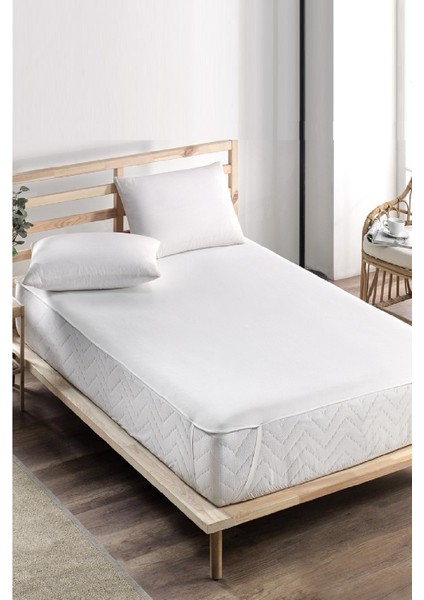Yastık Kılıflı Pamuk Alezi 160X200 cm Çift Kişilik Alez ve 2 Adet Alez Yastık Kılıfı