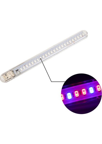 Taşınabilir Bitki Büyütme Lambası 21 LED Mor 5730 Smd Stick LED