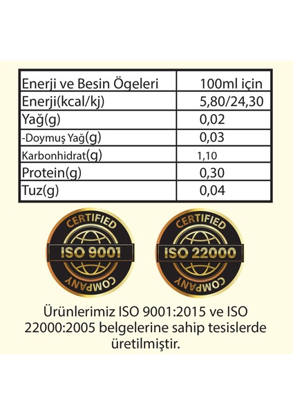 İçilebilir Katkısız Cam Şişe Portakal Sirkesi 500 ml
