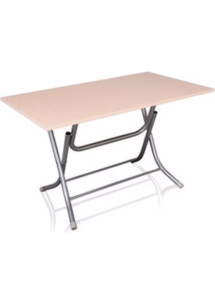 Katlanır Metal Yüksek Ayaklı Suntalam Ahşap Masa 80 x 140 cm