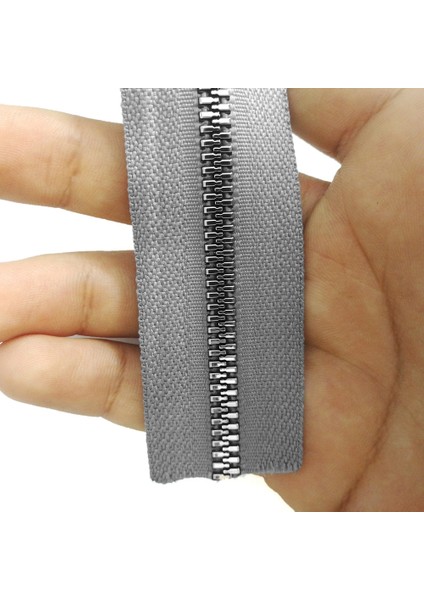 Çanta Fermuarı - Metal Diş - Gri - 1 Adet modelleri