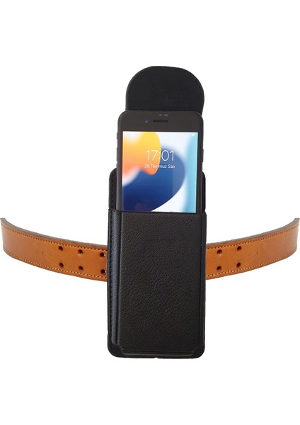 iPhone 7 Kemere Takılan Telefon Kılıfı Bel Kemer Kılıfları Kapaklı Mıknatıslı