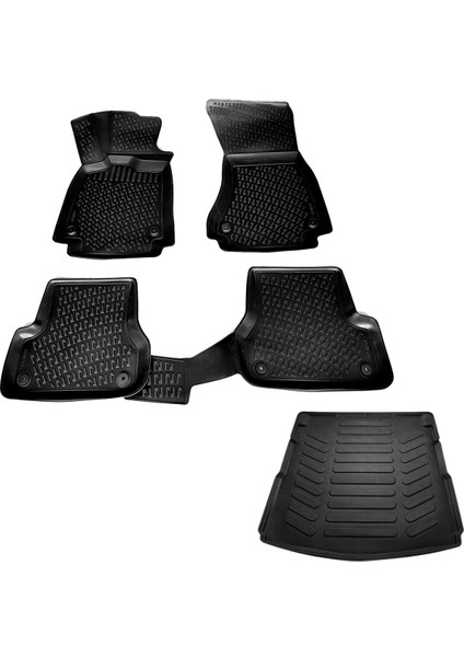 Audi A6 3D Havuzlu Paspas + 3D Bagaj Havuzu 2011-2015 Arası