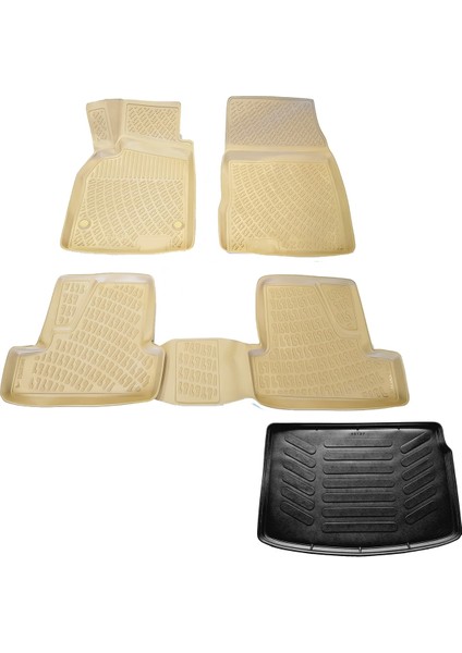 Megane 3 Hb Bej 3D Havuzlu Paspas+Bagaj Havuz 2010-2016 Arası