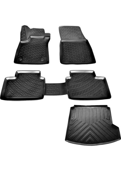 Megane 4 Sd Touch 3D Havuzlu Paspas+Bagaj Havuzu 2016 Sonrası