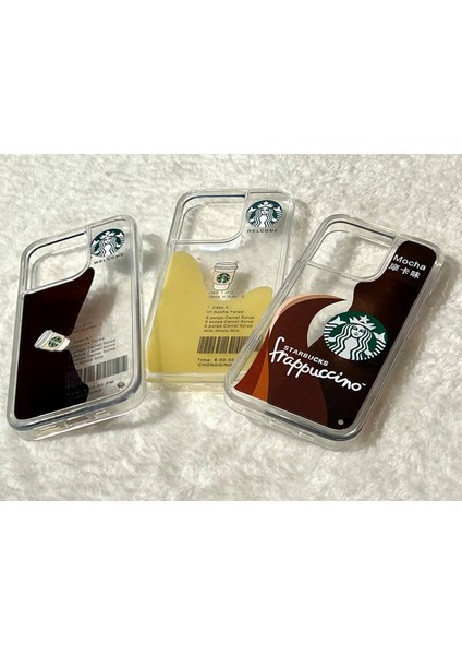 iPhone 12 Uyumlu Starbucks Coffee Sulu Desenli Telefon Kılıfı