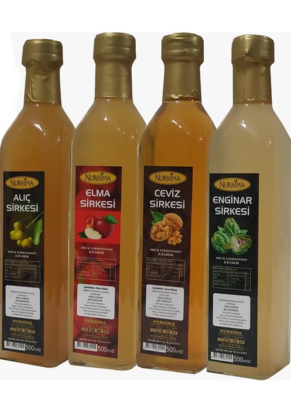Sirke Seti Cam Ambalaj 4 x 500 ml