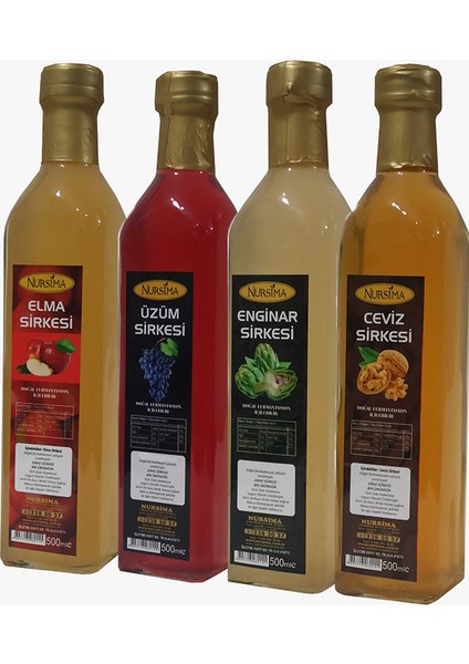 Sirke Seti Cam Ambalaj 4 x 500 ml