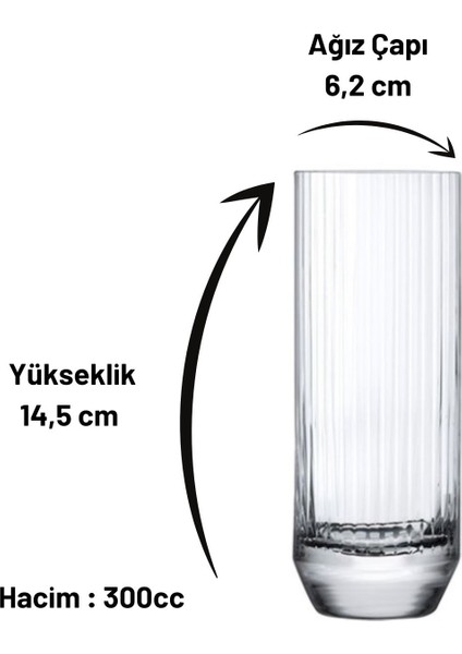 64132 Nudeglass Bigtop Kristal Meşrubat Bardağı 300 cc - 4 Adet modelleri