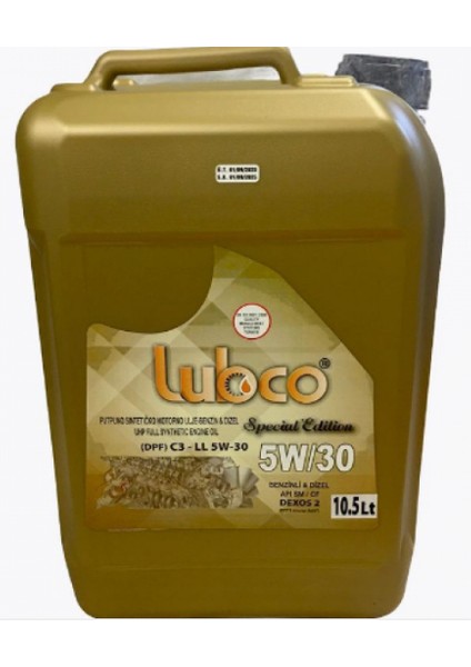 5W30 Dpf Tam Sentetik 10,5 Litre Motor Yağı ( Üretim Yılı: 2023)