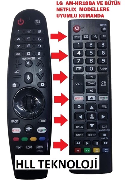 Lg RM-L1379 3D Netflıx+Amazon+Smart LCD LED Tv Kumanda- 10