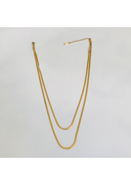 Çelik Italyan Yassı Zincir Kolye 50CM Gold fiyatları