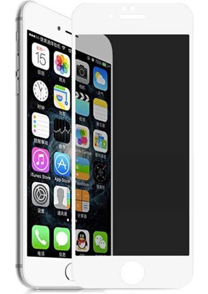 iPhone 7 Plus Hayalet Ekran Koruyucu Tam Kaplayan Gizli Privacy Iphone 7 Plus-Beyaz