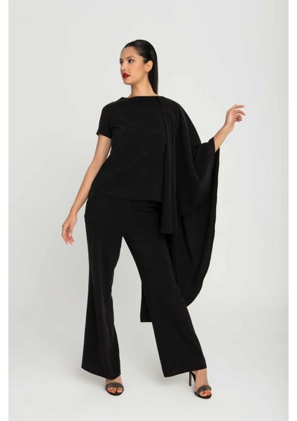 Özel Tasarım Şal Omuzlu Özel Kumaşlı Kısa Kol Kadın Bluz ROYAL01 fiyatları