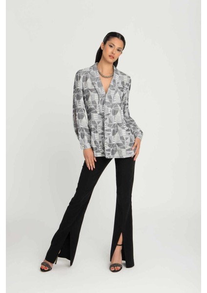 Özel Tasarım Kesik Kol Detaylı Özel Kumaş Şal Yaka Kadın Ceket KEYM01 indirimleri