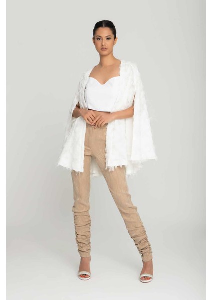 Özel Tasarım Çizgili Bol Paça Kadın Pantolon SWANKY11