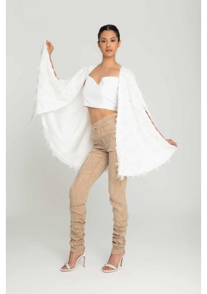 Özel Tasarım Çizgili Bol Paça Kadın Pantolon SWANKY11 indirimleri