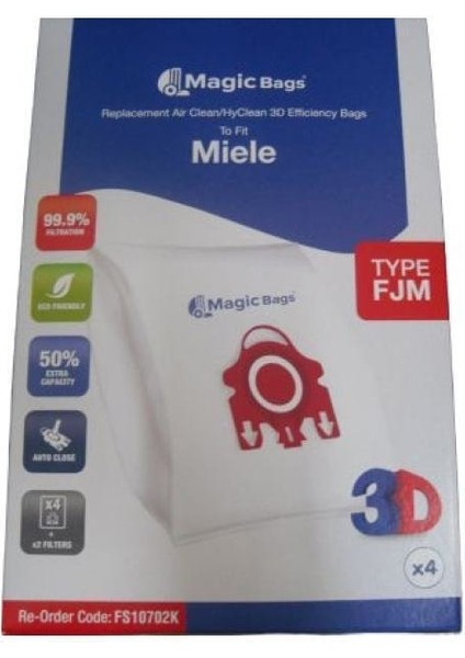 Gn Tipi Toz Torbası Hyclean 3D Orijinal Toz Torbas