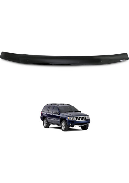 Jeep Grand Cherokee Ön Kaput Koruyucu Rüzgarlık 4mm Akrilik (Abs) Piano Black 1999-2004