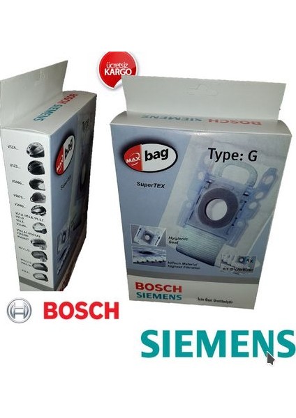 Bosch Siemens Type-G Süpürge Toz Torbası