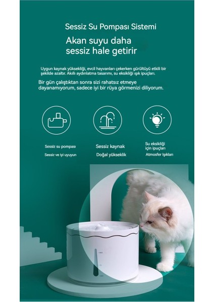 Clover Şekil Tasarımı Kedi Su Pınarı (Yurt Dışından)