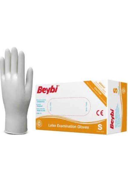 Lateks Pudralı Muayene Eldiven S - Small 100LÜ