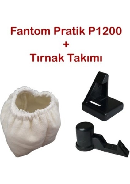 P1200 Pratik Süpürge Bez Torba ve Kapak Tırnak