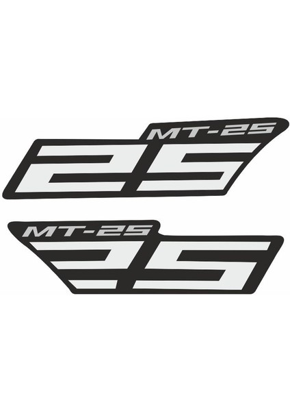 Yamaha Mt-25 Uyumlu Beyaz Yan Stıcker Set