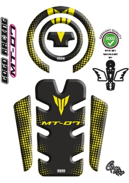 Yamaha Mt07 2021 - 2023 Uyumlu Tank Pad 007