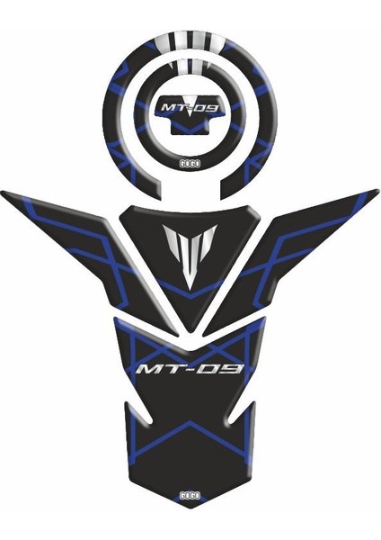 Yamaha Mt09 2013 - 2018 Uyumlu Tank Pad Set 006